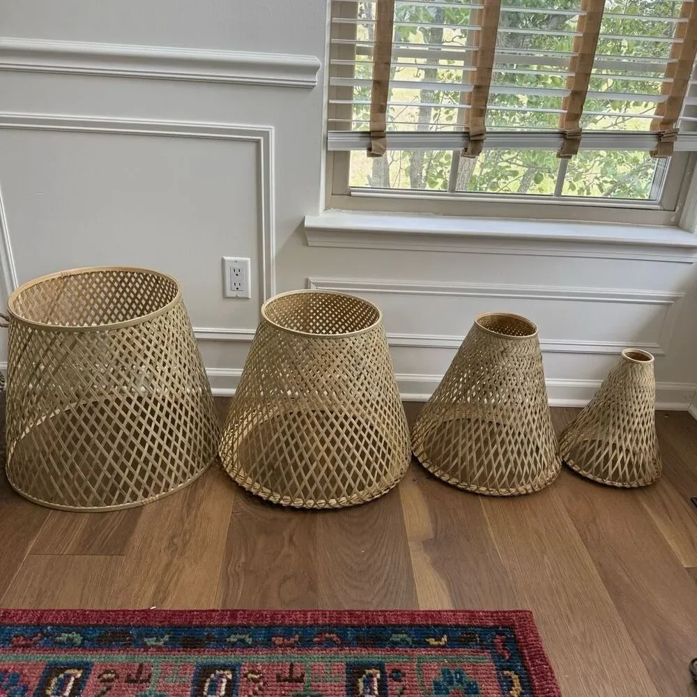 IKEA 2020 Rattan Bamboo Woven Scandinavian Minimalist Christmas Tree 49” x 19.5”